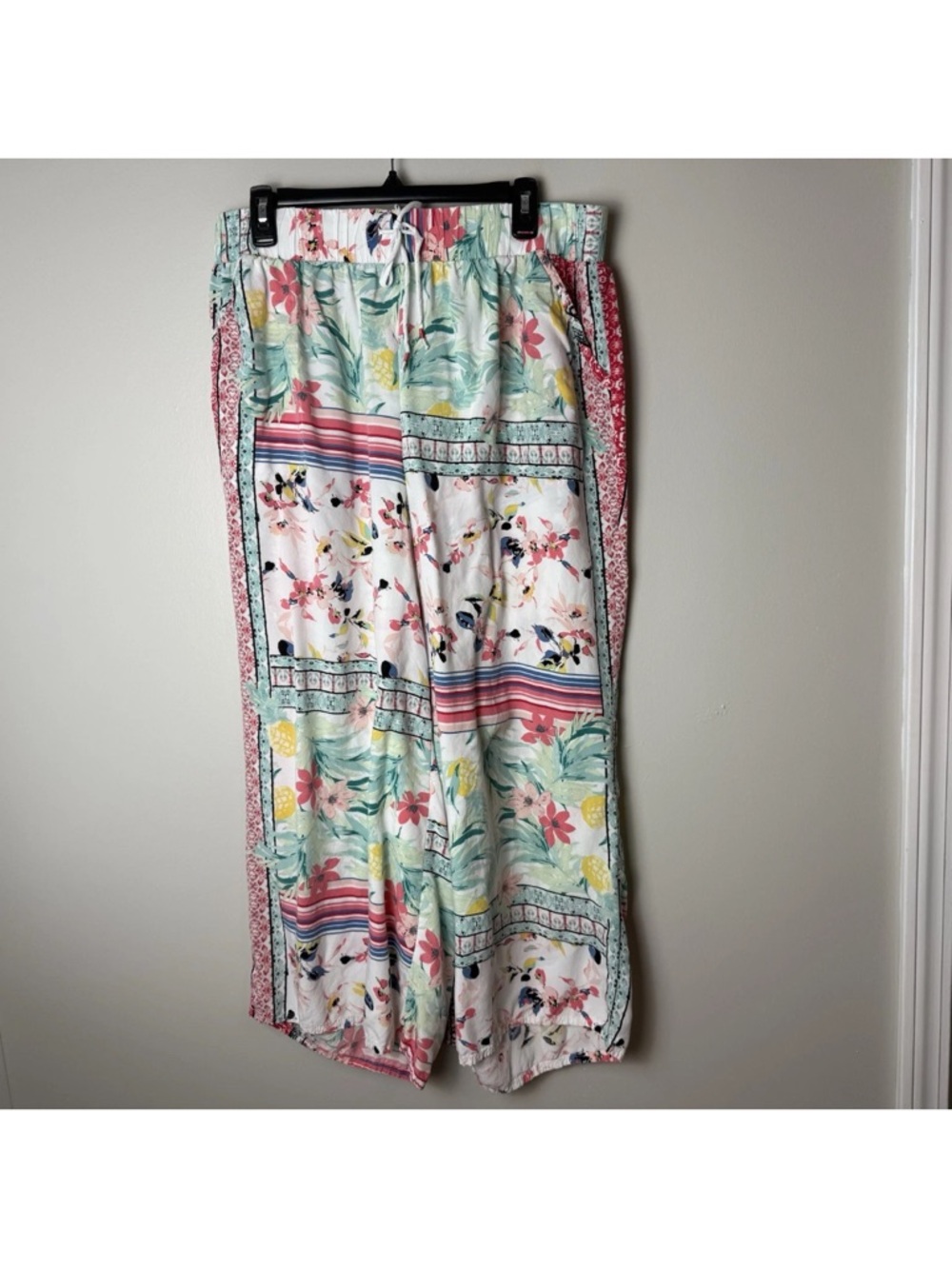 Sleep by Cacique Women's Pajama Lounge Pants Size 18 20 Wide Leg Tropical Floral - Picture 2 of 7